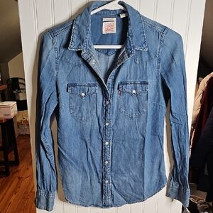 Levi's Light Blue Denim Western Shirt